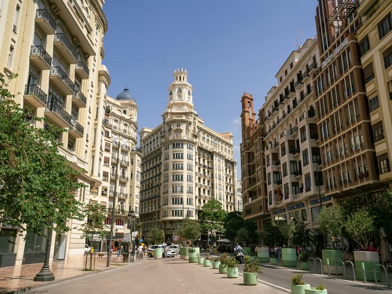 Plaza de Ayuntamiento in Valencia, Spain